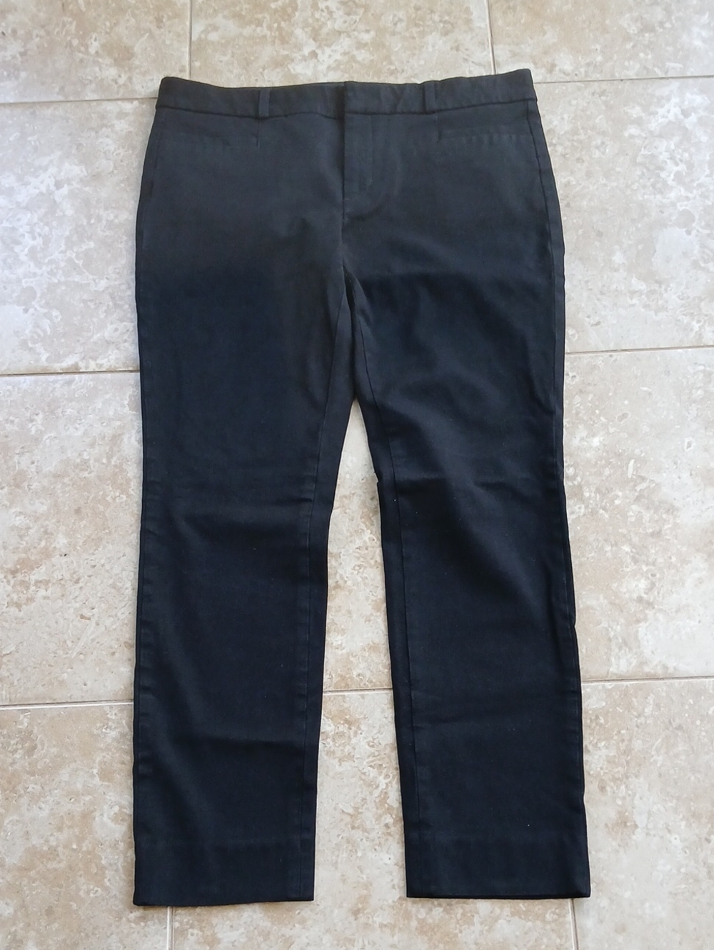 Banana Republic Sloan Fit Cropped Black Dress Pants